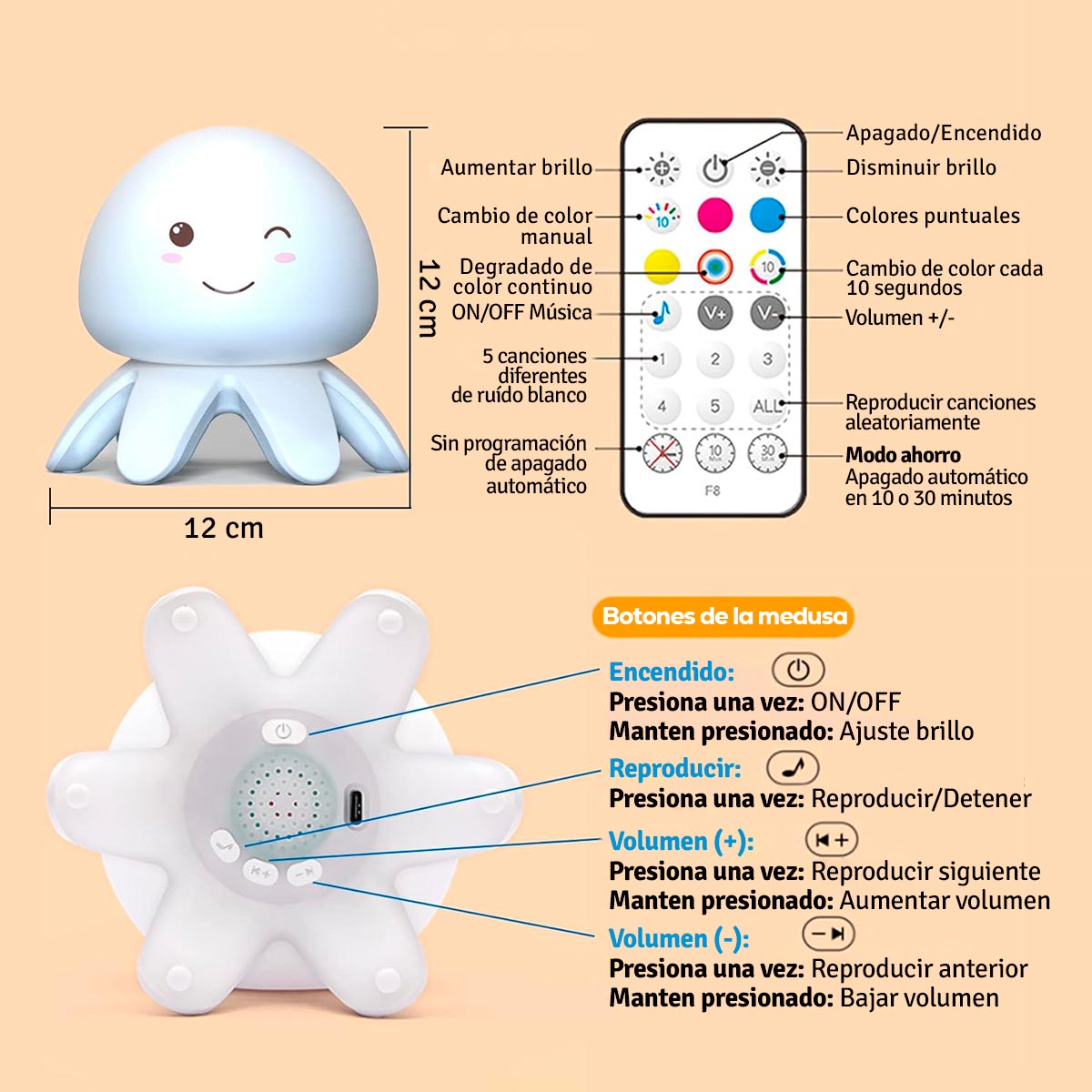 Miniatura 5 de Lámpara Ruido Blanco Medusa F8